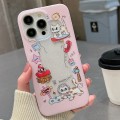 For iPhone 14 Pro Double Sided IMD Full Coverage TPU Phone Case(Skateboard Cat Pentagram)