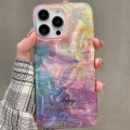 For iPhone 14 Pro Double Sided IMD Full Coverage TPU Phone Case(Pink Halo Ripple)