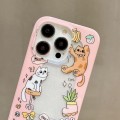 For iPhone 14 Pro Double Sided IMD Full Coverage TPU Phone Case(Cat Banana Strawberry)