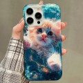 For iPhone 14 Pro Max Double Sided IMD Full Coverage TPU Phone Case(Cute Orange Cat)