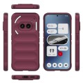 For Nothing Phone 2a Magic Shield TPU + Flannel Phone Case(Wine Red)
