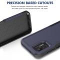 For Motorola Moto G Stylus 5G 2021 2 in 1 PC + TPU Phone Case(Dark Blue)