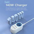 WLX-810C 140W GaN PD Multi-port Charger, Support Wireless Fast Charging(White)