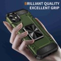 For iPhone 11 Shockproof Metal Holder Phone Case(Olive Green)