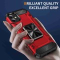 For iPhone 11 Shockproof Metal Holder Phone Case(Red)