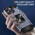 For iPhone 14 Pro Max Shockproof Metal Holder Phone Case(Grey)