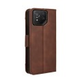 For ASUS ROG Phone 8 Skin Feel Calf Texture Card Slots Leather Phone Case(Brown)