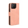 For ASUS ROG Phone 8 Pro Skin Feel Calf Texture Card Slots Leather Phone Case(Pink)
