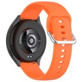 For Xiaomi Watch 2 Solid Color Metal Silver Buckle Silicone Watch Band, Size: S(Orange)