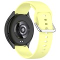 For Xiaomi Watch 2 Solid Color Metal Silver Buckle Silicone Watch Band, Size: S(Yellow)