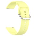 For Xiaomi Watch 2 Solid Color Metal Silver Buckle Silicone Watch Band, Size: S(Yellow)