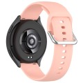 For Xiaomi Watch 2 Solid Color Metal Silver Buckle Silicone Watch Band, Size: S(Light Pink)