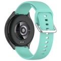 For Xiaomi Watch 2 Solid Color Metal Silver Buckle Silicone Watch Band, Size: S(Teal)