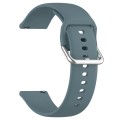 For Xiaomi Watch 2 Solid Color Metal Silver Buckle Silicone Watch Band, Size: S(Rock Blue)