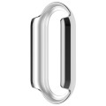 For Xiaomi Mi Band 8 Diamond Half Pack Hollow PC Watch Protective Case(Silver)