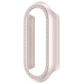 For Xiaomi Mi Band 8 Diamond Half Pack Hollow PC Watch Protective Case(Starlight)