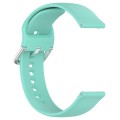 For CMF Watch Pro D395 22mm Solid Color Silver Buckle Silicone Watch Band, Size:S(Teal)