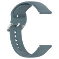 For CMF Watch Pro D395 22mm Solid Color Silver Buckle Silicone Watch Band, Size:S(Rock Blue)