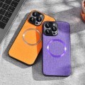 For iPhone 14 Pro Max CD Magsafe Magnetic Cloth Texture Phone Case(Purple)