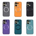 For Xiaomi Redmi Note 13 4G CD Magsafe Magnetic Cloth Texture Phone Case(Purple)