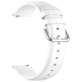 For CMF Watch Pro D395 22mm Round Tail Genuine Leather Watch Band(White)