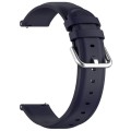 For CMF Watch Pro D395 22mm Round Tail Genuine Leather Watch Band(Navy Blue)