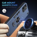For iPhone 11 Pro Shockproof Metal Ring Holder Phone Case(Blue)