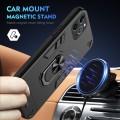 For iPhone 11 Pro Max Shockproof Metal Ring Holder Phone Case(Black)