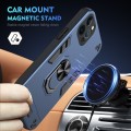 For iPhone 12 Pro Max Shockproof Metal Ring Holder Phone Case(Blue)