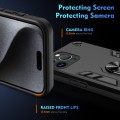 For iPhone 13 Pro Shockproof Metal Ring Holder Phone Case(Black)