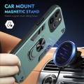 For iPhone 13 Pro Shockproof Metal Ring Holder Phone Case(Green)