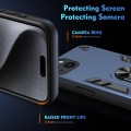 For iPhone 14 Plus Shockproof Metal Ring Holder Phone Case(Blue)
