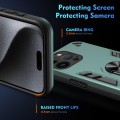 For iPhone 14 Pro Shockproof Metal Ring Holder Phone Case(Green)