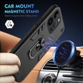 For iPhone 14 Pro Max Shockproof Metal Ring Holder Phone Case(Black)