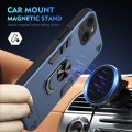 For iPhone 15 Plus Shockproof Metal Ring Holder Phone Case(Blue)