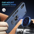 For iPhone XR Shockproof Metal Ring Holder Phone Case(Blue)