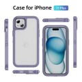 For iPhone 15 Plus Guard Life Waterproof Frosted Phone Case(Light Purple)