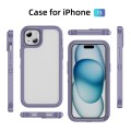 For iPhone 15 Guard Life Waterproof Frosted Phone Case(Light Purple)