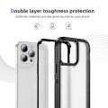 For iPhone 14 Pro Guard Life Waterproof Frosted Phone Case(Black+Transparent)