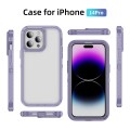 For iPhone 14 Pro Guard Life Waterproof Frosted Phone Case(Light Purple)