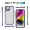 For iPhone 14 Plus Guard Life Waterproof Frosted Phone Case(Light Purple)