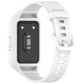 For Samsung Galaxy Fit 3 Solid Color Integrated TPU Watch Band(White)