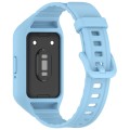 For Samsung Galaxy Fit 3 Solid Color Integrated TPU Watch Band(Light Blue)