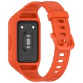 For Samsung Galaxy Fit 3 Solid Color Integrated TPU Watch Band(Orange)