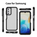 For Samsung Galaxy A54 5G Guard Life Waterproof Frosted Phone Case(Black+Transparent)