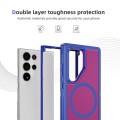 For Samsung Galaxy S24 5G Guard Magsafe Magnetic Frosted Phone Case(Blue+Rose Red)