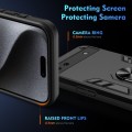 For Google Pixel 6a Shockproof Metal Ring Holder Phone Case(Black)