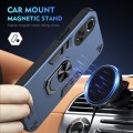 For Huawei nova 9 Shockproof Metal Ring Holder Phone Case(Blue)