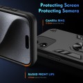 For Honor X5 Plus Shockproof Metal Ring Holder Phone Case(Black)