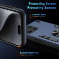 For Honor X8 Shockproof Metal Ring Holder Phone Case(Blue)